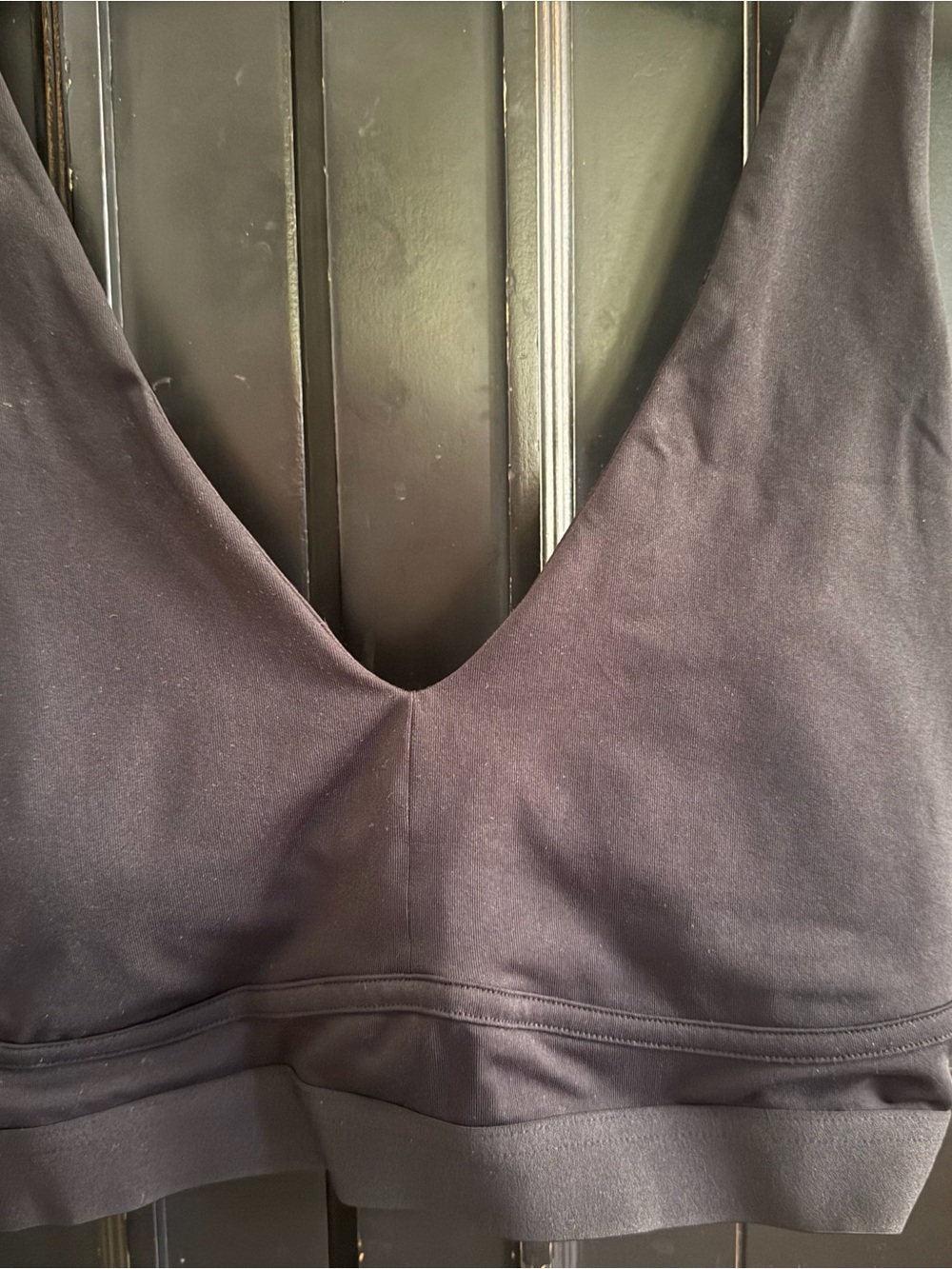 Fabletics Black V-Neck Sports Bralette